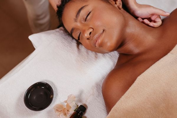 Beauty therapy treatment in progress